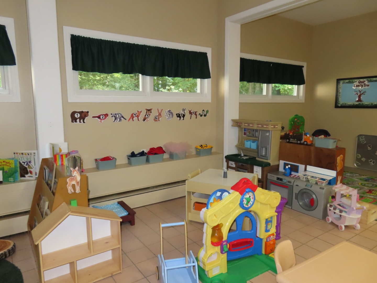 Bright daycare classroom